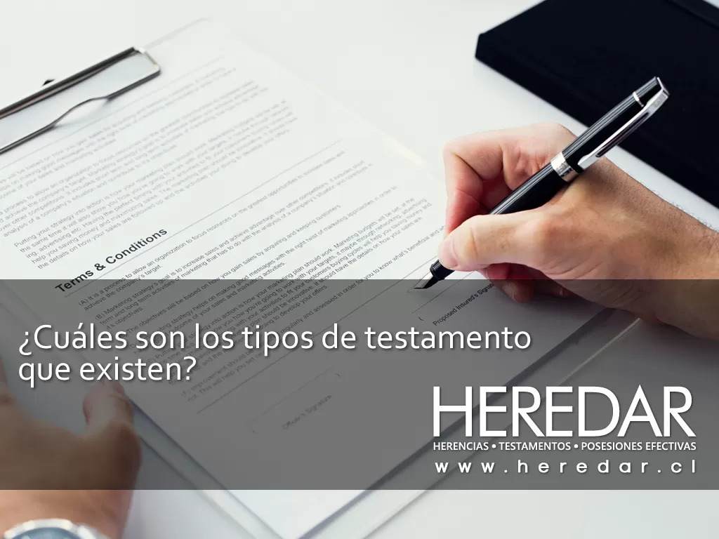 ¿Cuáles son los tipos de testamento que existen?